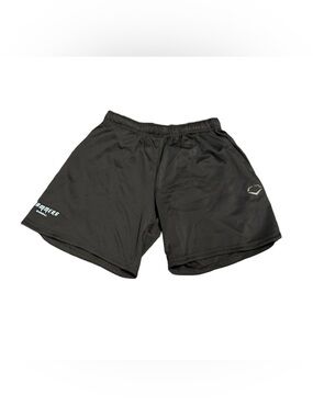 Men's Black Athletic Shorts with Elastic Waistband